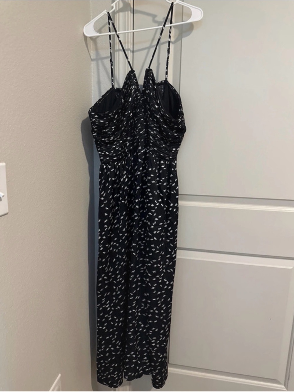 Black & White Spaghetti-Strap Maxi Dress